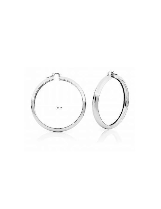UNOAERRE - ORECCHINI MEDIUM HOOP IN BRONZO SILVER