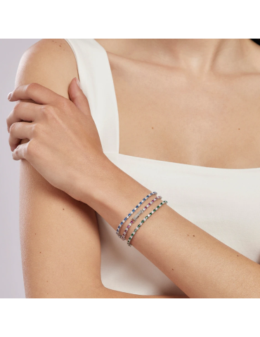 MABINA - BRACCIALE TENNIS CON ZAFFIRI SINTETICI