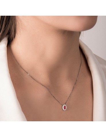 MIRCO VISCONTI - COLLANA DAMANTI E RUBINO Z740