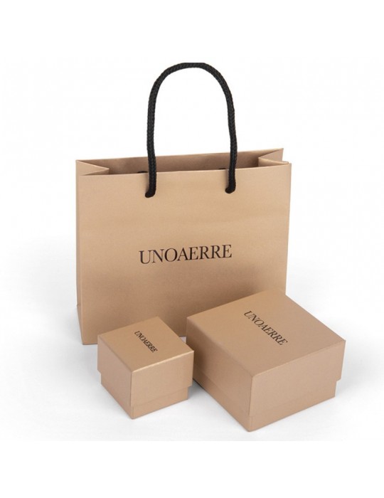 UNOAERRE - ORECCHINI IN BRONZO DORATO CON SMALTO