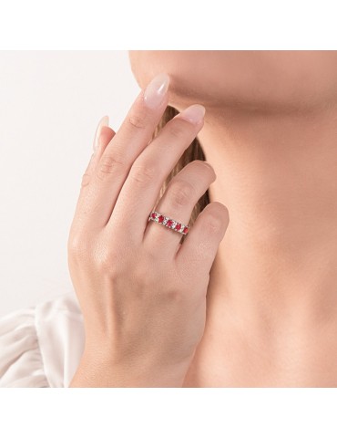 MIRCO VISCONTI - ANELLO VERETTA DIAMANTI E RUBINI