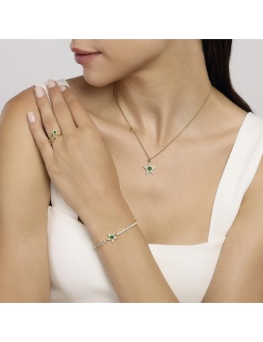 MABINA - COLLANA STARLET CON AGATA VERDE 553514