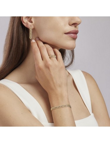 MABINA - ANELLO GROUMETTE ARGENTO DORATO MIS 15