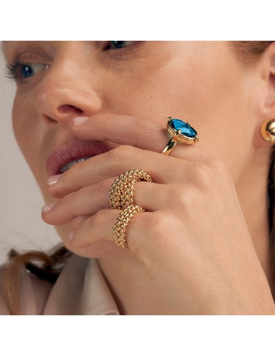 UNOAERRE - ANELLO JAIPUR CON PIETRA BLU - 2263