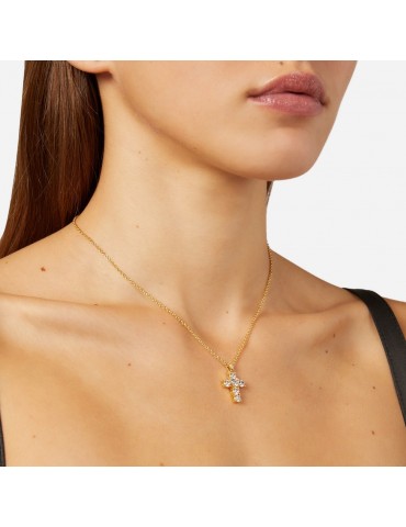 CHIARA FERRAGNI - COLLANA CROCE GOLD SMALL