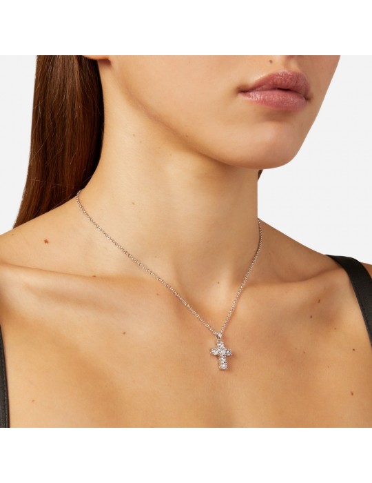 CHIARA FERRAGNI - COLLANA CROCE SILVER SMALL