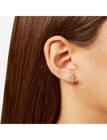 CHIARA FERRAGNI - ORECCHINI CROCE GOLD - J19AWC13