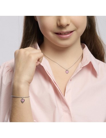 MABINA - GIROCOLLO TVB CON CUORE ROSA - 553552