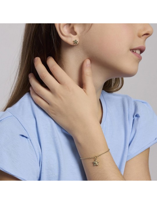 MABINA - ORECCHINI NON TI SCORDAR DI ME FIORE GOLD