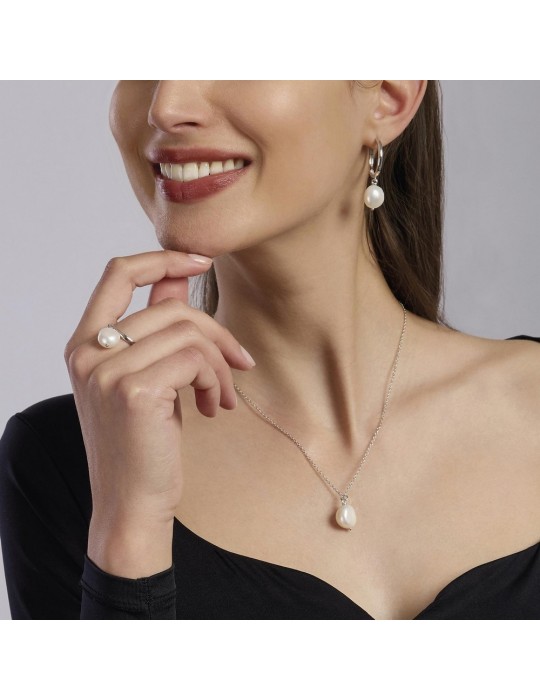 MABINA - ANELLO CHARME CON PERLA BAROCCA - 523342