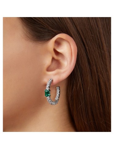 CHIARA FERRAGNI - ORECCHINI A CERCHIO EMERALD