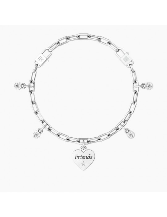 KIDULT - BRACCIALE AMICIZIA CATENA CON CUORE