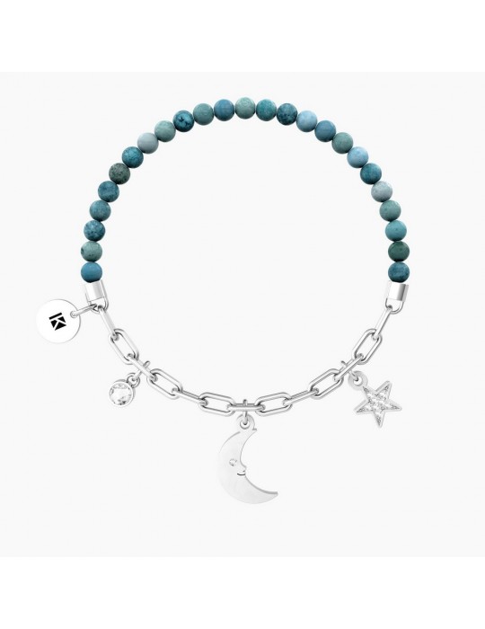 KIDULT - BRACCIALE SYMBOLS CATENA  E PIETRE LUNA