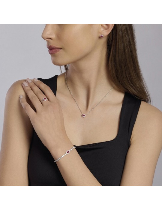 MABINA - ANELLO COOL OR RÉTRO CON RUBINO 523340