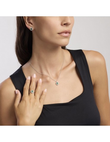 MABINA - ANELLO COOL OR RÉTRO CON SMERALDO OVALE