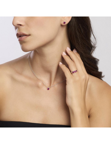 MABINA - GIROCOLLO SHINY CON PUNTO LUCE ROSSO