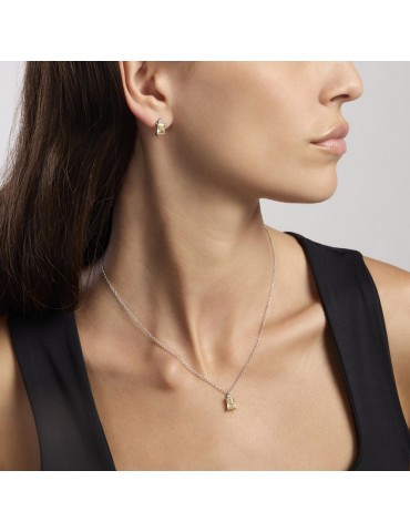 MABINA - ORECCHINI AL LOBO BATTITO ZIRCONI LEMON