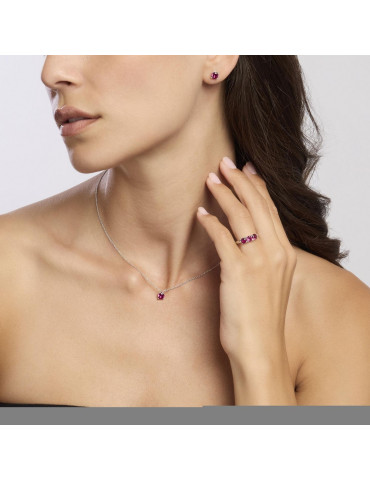 MABINA - ORECCHINI AL LOBO SHINY RED - 563737