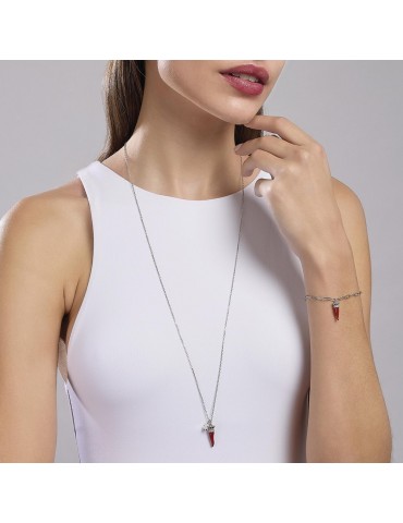 MABINA - BRACCIALE OVER THE LUCK CORNETTO ROSSO