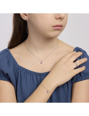 MABINA - ANELLO BIMBA PETIT COEUR CUORE ROSA