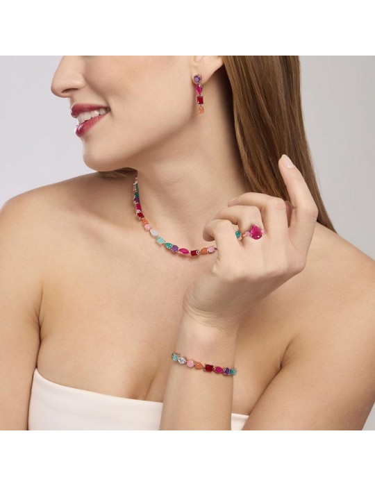 MABINA - ANELLO SANTORINI FUSION STONE ROSA GOCCIA