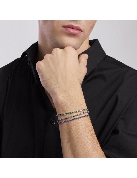 MABINA - BRACCIALE MINI TENNIS ZAFFIRI SINTETICI