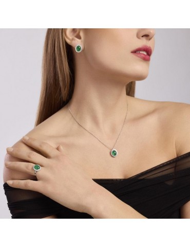 MABINA - GIROCOLLO GINEVRA CON AGATA VERDE 553700