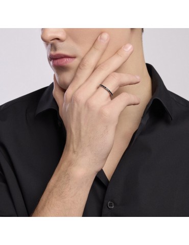 MABINA - ANELLO UOMO HERITAGE BLACK - 523411