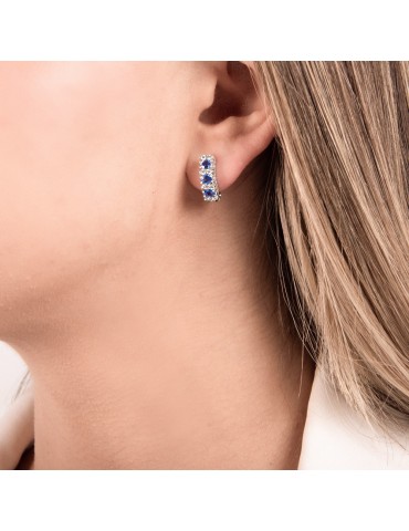 MIRCO VISCONTI - ORECCHINI ORO DIAMANTI ZAFFIRI