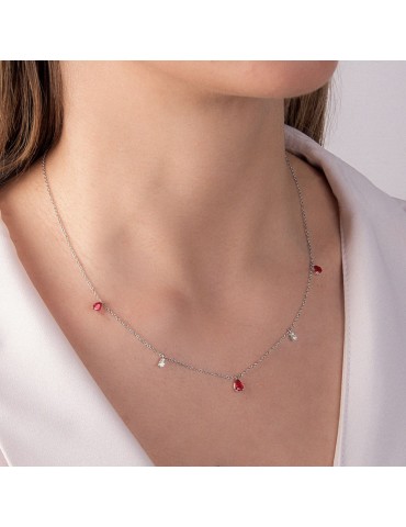 MIRCO VISCONTI - COLLANA ORO DIAMANTI E RUBINI