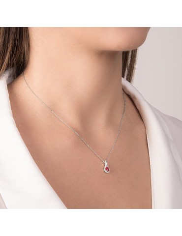 MIRCO VISCONTI - COLLANA ORO DIAMANTI E RUBINO