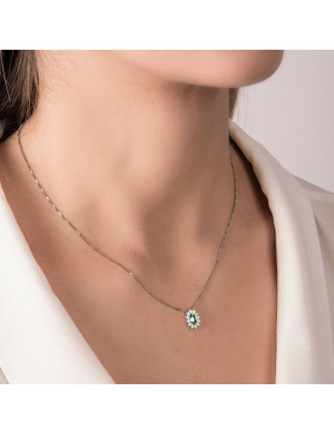 MIRCO VISCONTI - COLLANA ORO DIAMANTI E SMERALDO