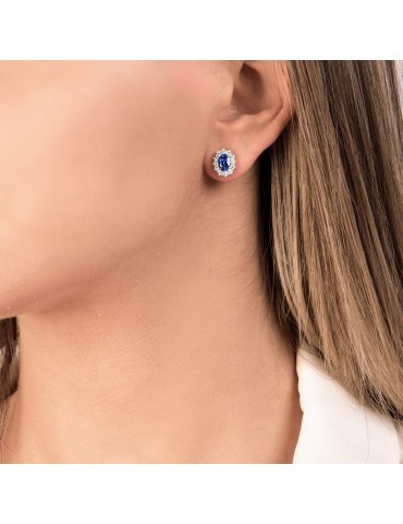 MIRCO VISCONTI - ORECCHINI ORO DIAMANTI E ZAFFIRI