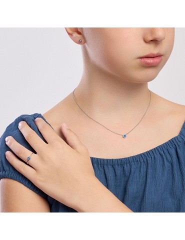 MABINA - ANELLO BIMBA SHINY AZZURRO - 523426