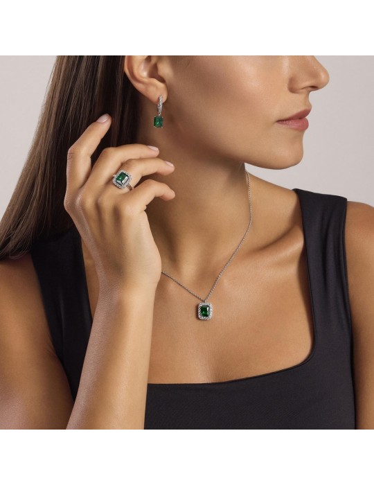 MABINA - ANELLO  DESIDERIO INFINITO CON SMERALDO