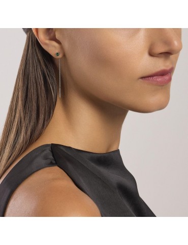 MABINA - ORECCHINI PENDENTI SHINY GREEN - 563822