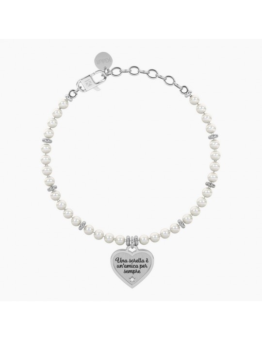 KIDULT - BRACCIALE PERLE CUORE SORELLA - 732337