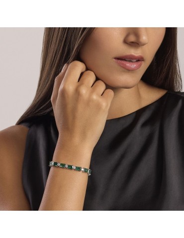 MABINA - BRACCIALE BATTITO CON SMERALDI SINTETICI