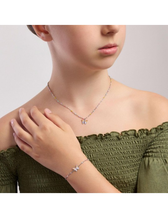 MABINA - BRACCIALE BUTTERFLY MULTICOLOR - 533910