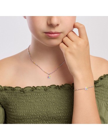 MABINA - BRACCIALE BLOOM FIORELLINO MULTICOLOR