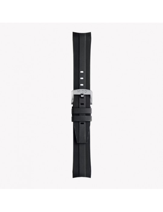 MIDO - CINTURINO IN CAUCCIÙ NERO OCEAN STAR 39MM