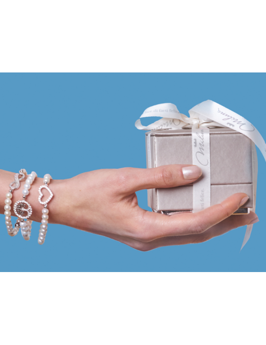 MILUNA - COLLANA ORO BIANCO E TRILOGY DI DIAMANTI