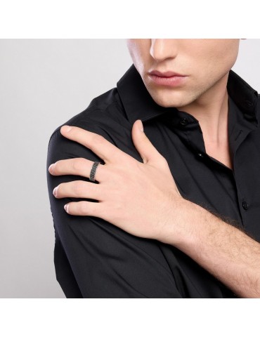 MABINA - ANELLO BLSCK CODE NERO MISURA 23