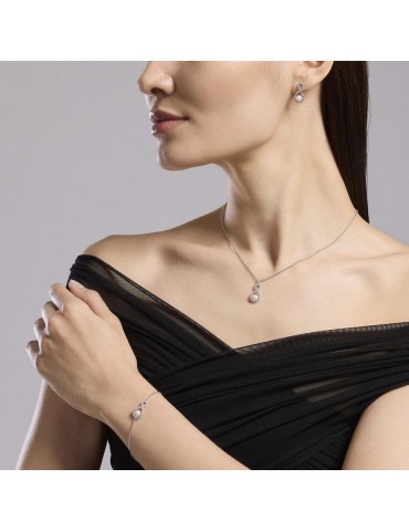 MABINA - ORECCHINI ENDLESS INFINITO E PERLE 563855