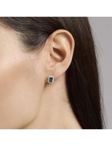 MABINA - ORECCHINI AL LOBO COOL OR RETRÒ VERDI