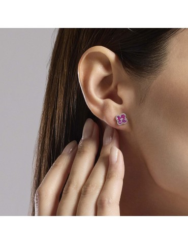 MABINA - ORECCHINI JASMINE FIORE ROSA - 563874