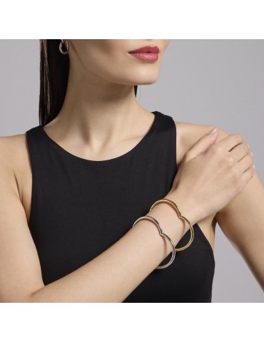 KIDULT - BRACCIALE RIGIDO A CUORE STYLE 15 SILVER