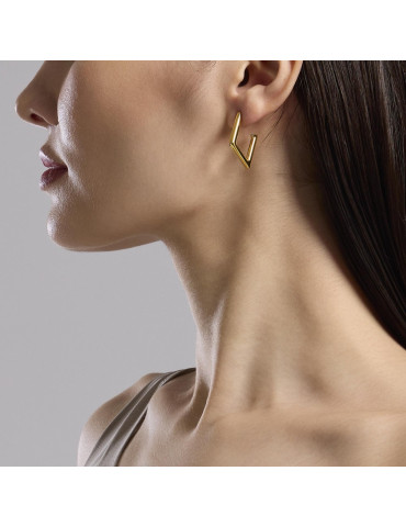 KIDULT - ORECCHINI A ROMBO STYLE 09 GOLD - 861045