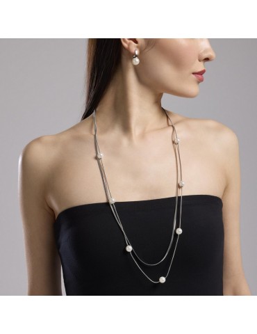 KIDULT - ORECCHINI STYLE 14 PERLA SILVER - 861025