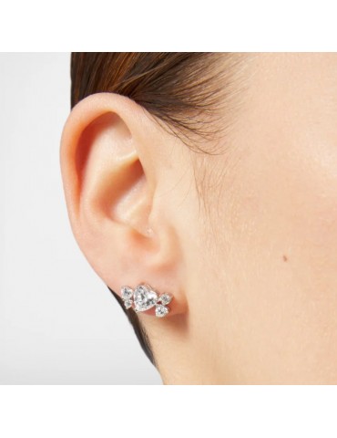 CHIARA FERRAGNI - ORECCHINI A LOBO SILVER WHITE